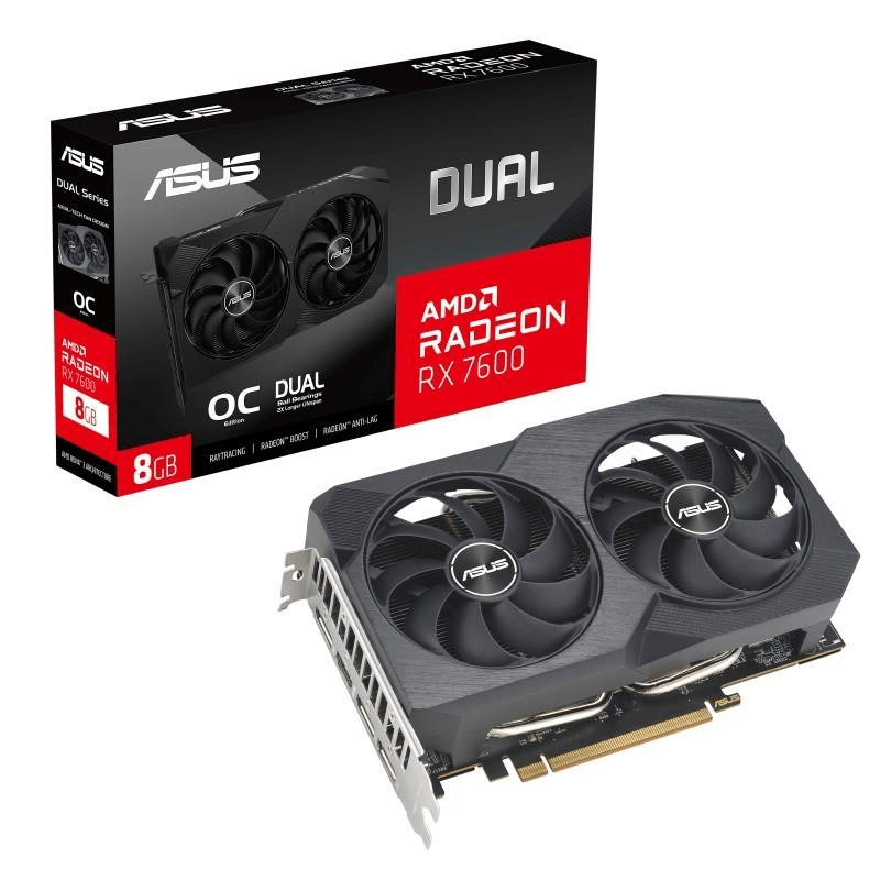Asus Dual AMD Radeon RX 7600 8GB GDDR6 Graphics Card 90YV0IH2-M0NA00