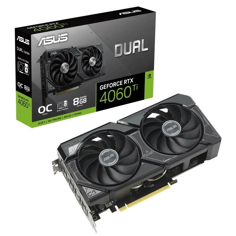 ASUS Dual-RTX4060TI-O8G-SSD Nvidia GeForce RTX 4060 Ti 8GB GDDR6 Graphics Card 90YV0JS0-M0NA00