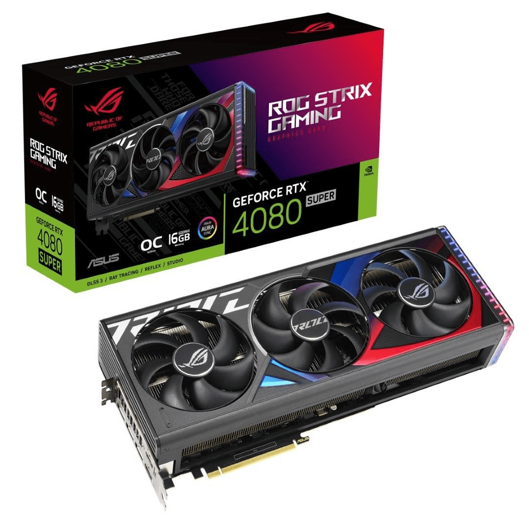 ASUS ROG Strix Nvidia GeForce RTX 4080 Super OC Edition 16GB GDDR6X Graphics Card 90YV0KB0-M0NA00