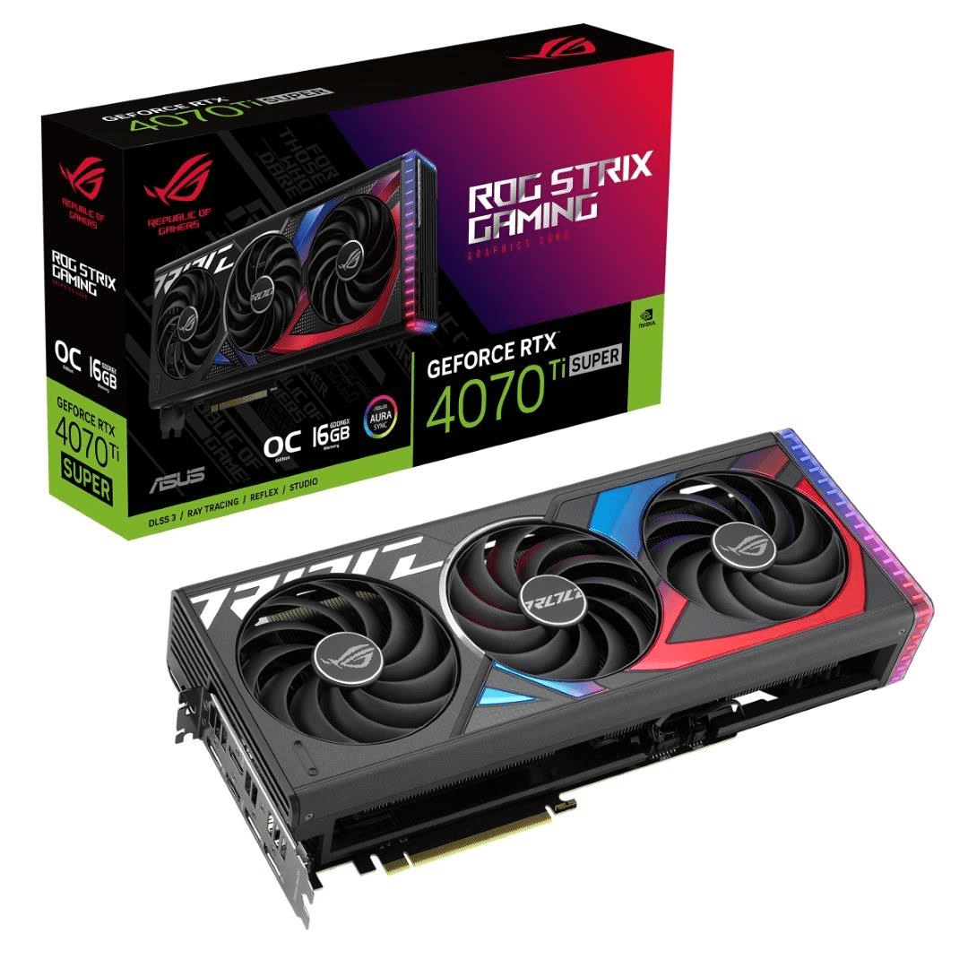ASUS ROG Strix Nvidia GeForce RTX 4070 Ti Super OC Edition 16GB GDDR6X Graphics Card 90YV0KG0-M0NA00