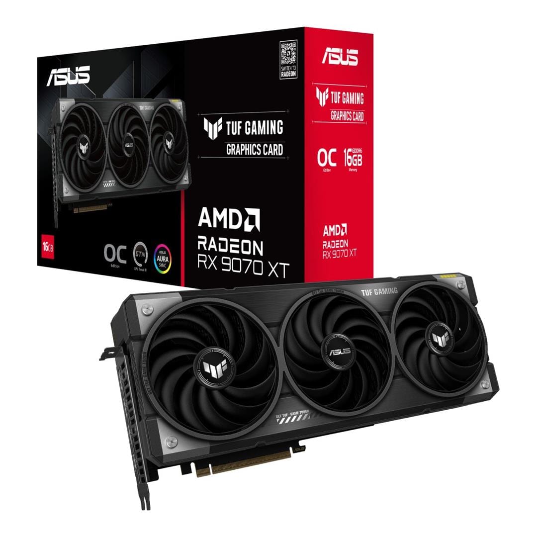 ASUS TUF Gaming Radeon RX 9070 XT OC Edition 16GB GDDR6 Graphics Card 90YV0L70-M0NA00