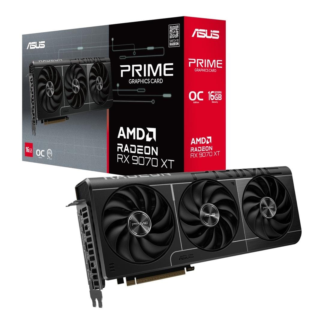 ASUS Prime Radeon RX 9070 XT OC Edition 16GB GDDR6 Graphics Card 90YV0L71-M0NA00