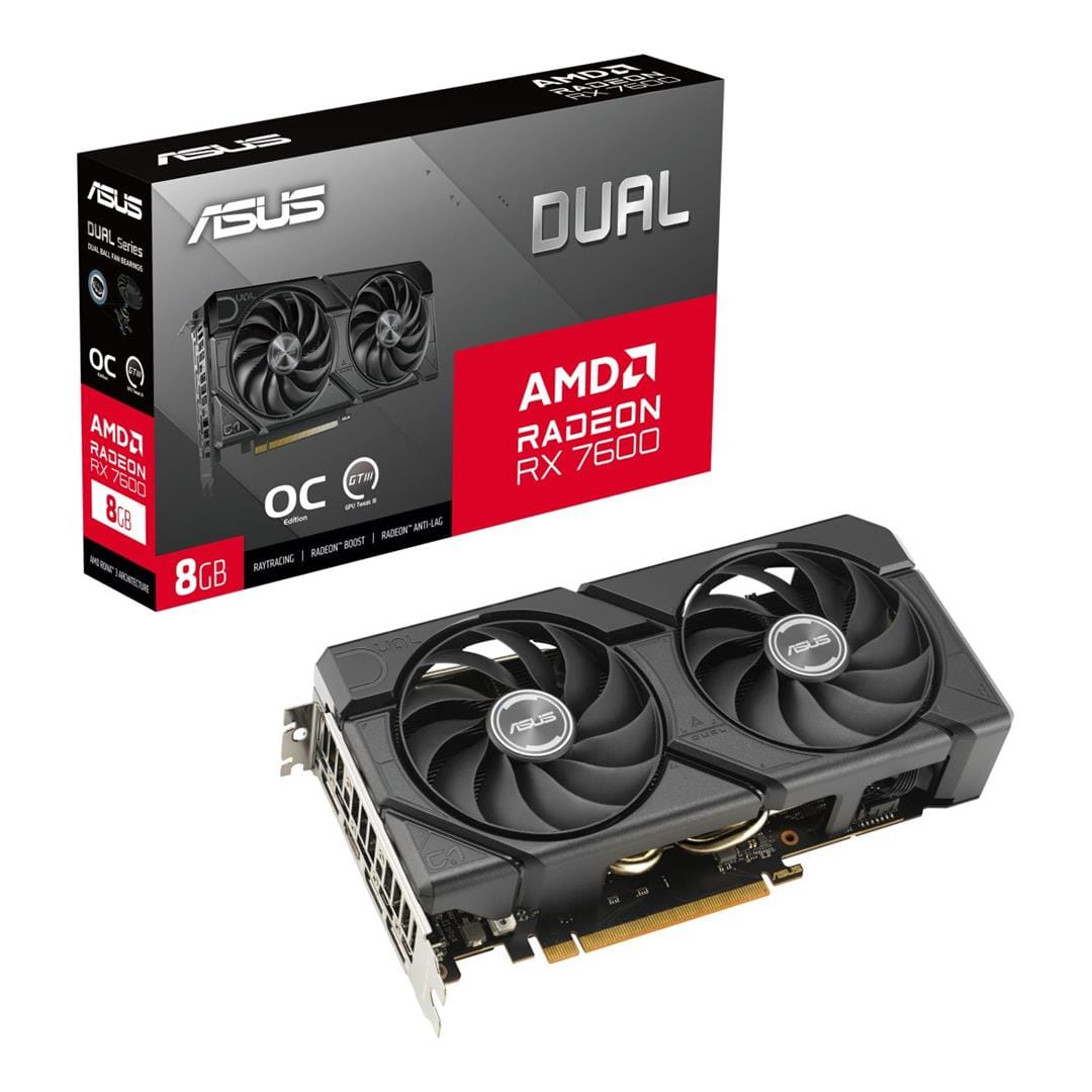 ASUS Dual AMD Radeon RX 7600 Evo 8GB GDDR6 Graphics Card 90YV0LD0-M0NA00