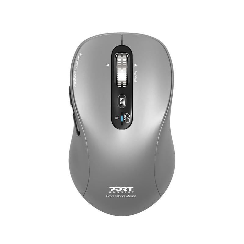 Port Designs Expert Bluetooth & MAC Rechargeable Optical 3200 DPI Mouse Grey 910201