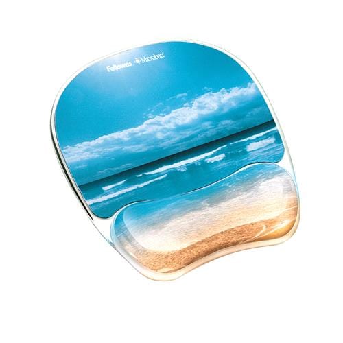 Fellowes Mouse Mat Wrist Support Sandy Beach 9179301