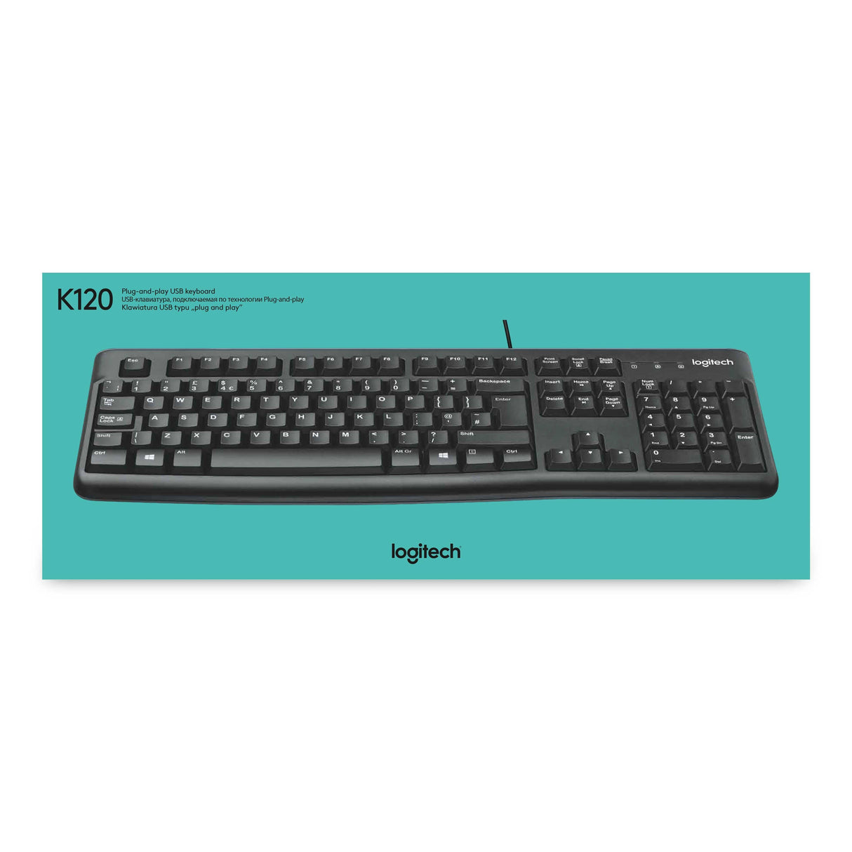 Logitech® K120 Wired Keyboard Black 920-002479