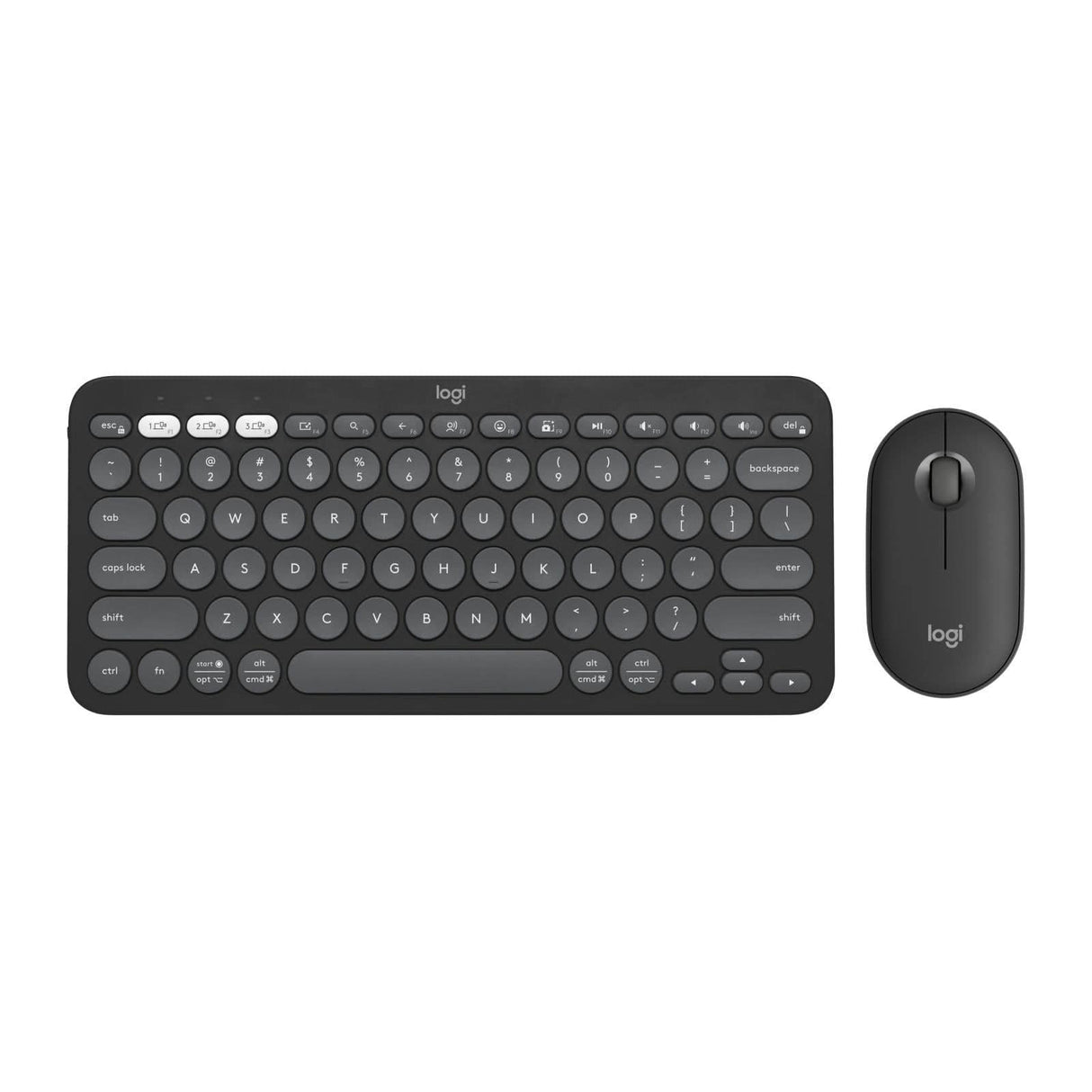 Logitech® Pebble 2 Combo Wireless Keyboard and Mouse Graphite 920-012397
