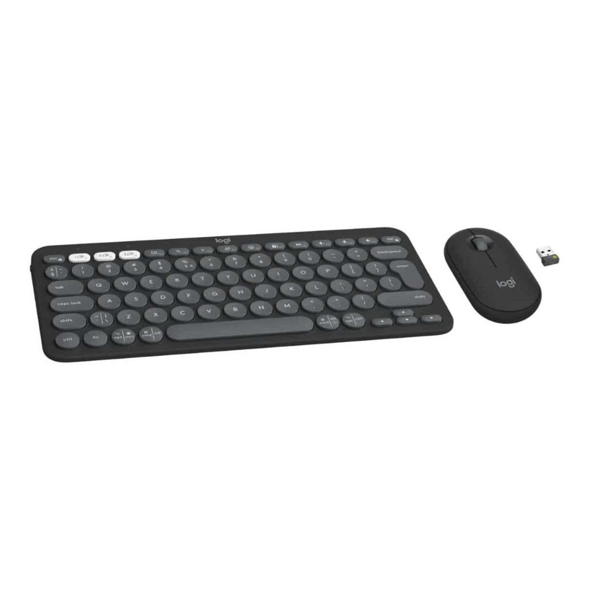 Logitech® Pebble 2 Combo Wireless Keyboard and Mouse Graphite 920-012397