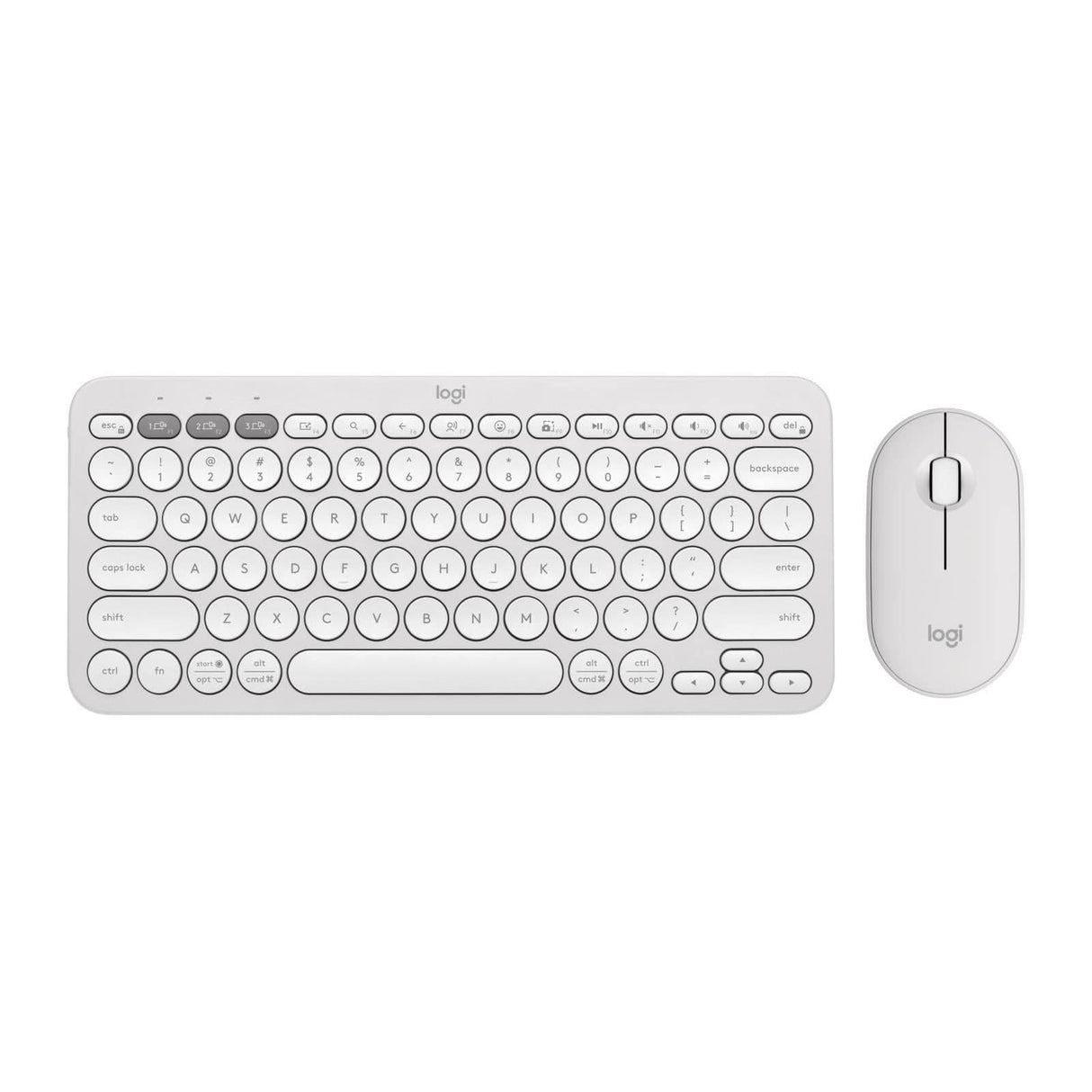 Logitech® Pebble 2 Combo Wireless Keyboard and Mouse White 920-012398