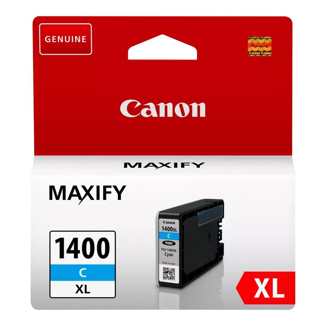 Canon PGI-1400XLC Cyan High Yield Printer Ink Cartridge Original 9202B001 Single-pack