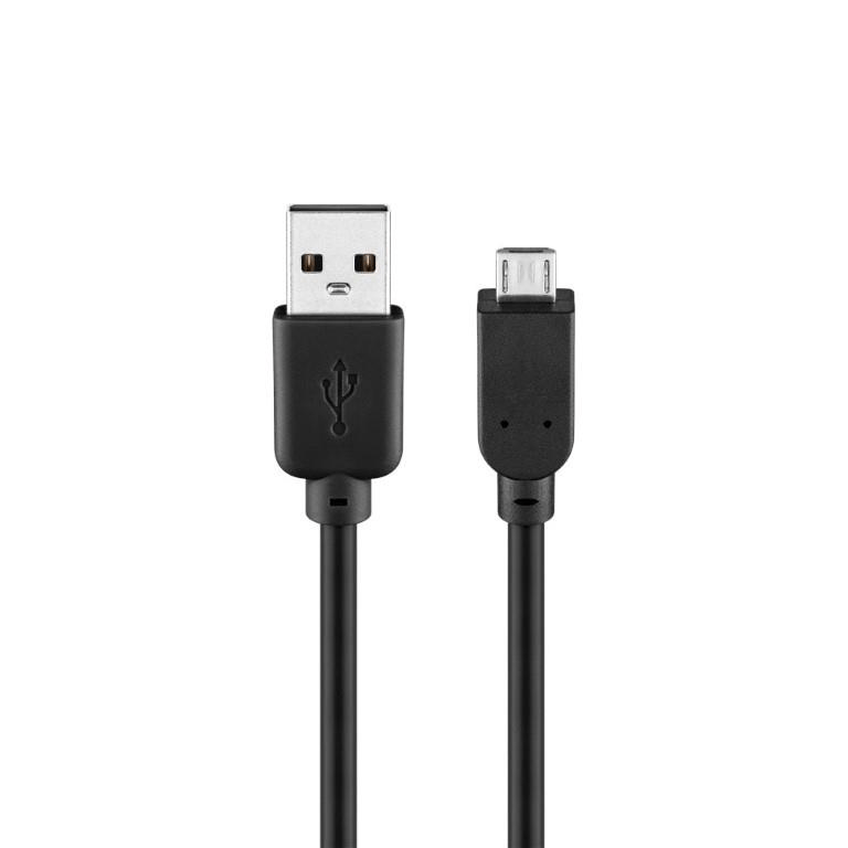 Goobay USB-A 2.0 Hi-Speed Male to Micro-B 1.8m Cable Black 93181