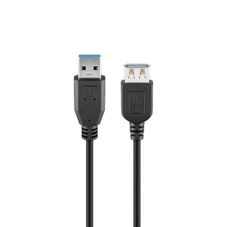 Goobay USB 3.0 SuperSpeed Extension 3m Cable Black 93999