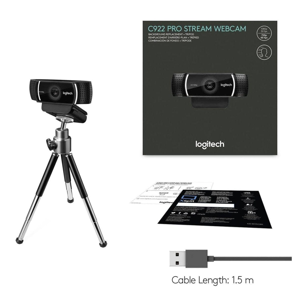 Logitech C922 Pro Stream FHD 1080P Webcam 960-001089