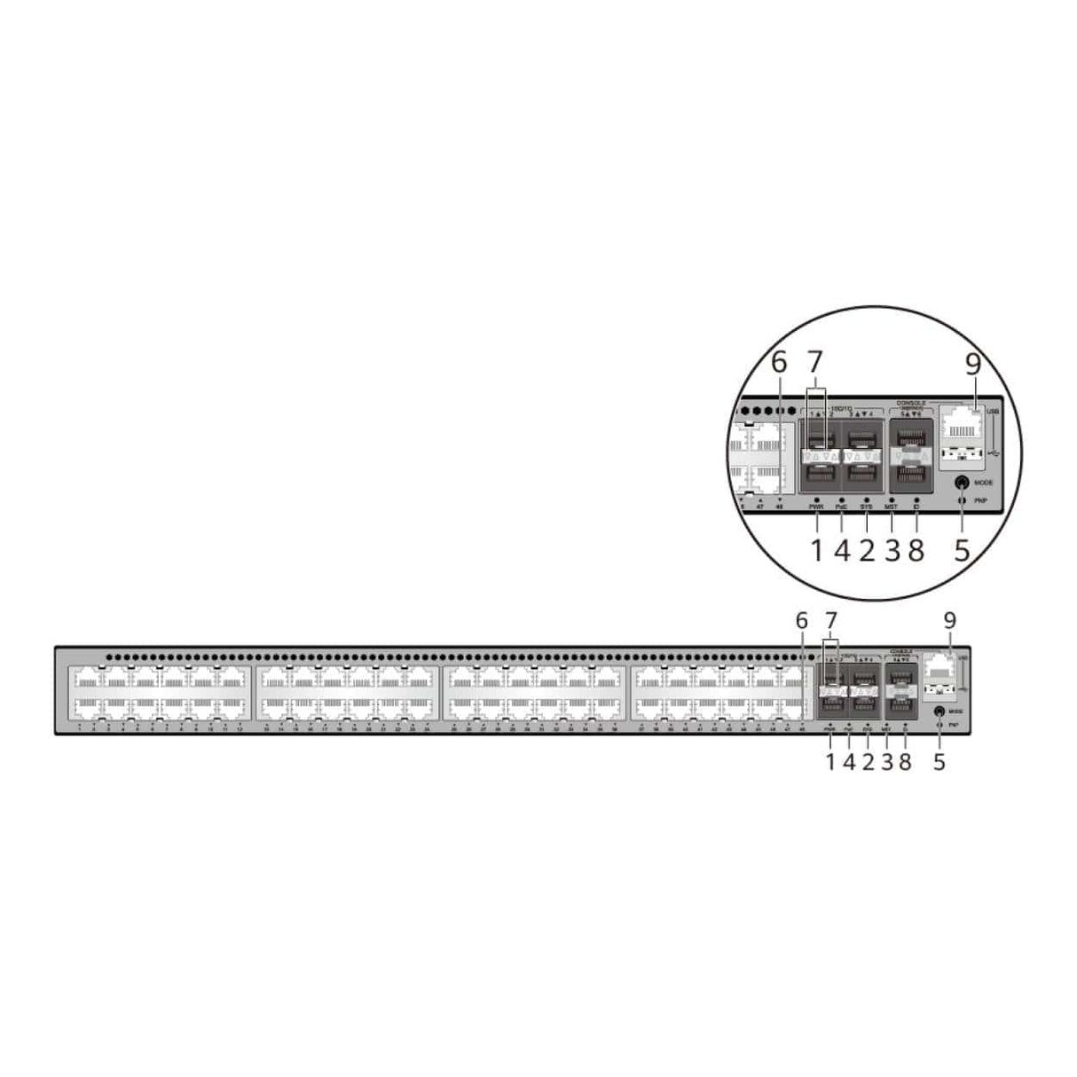 Huawei CloudEngine S5700 48-port 4x10GE SFP+ ports 2x12GE stack ports Gigabit Ethernet 1U Rack Switch 98012120