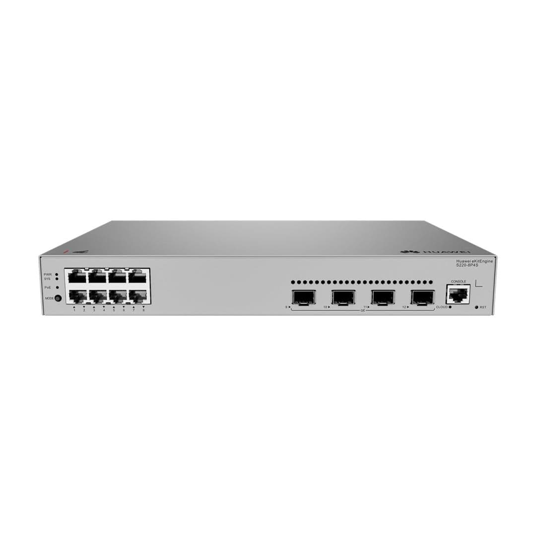Huawei eKit S220-8P4S Layer 2 8-port 10/100/1000BASE-T 125W POE+ 4-port 1GE SFP Managed Switch 98012552