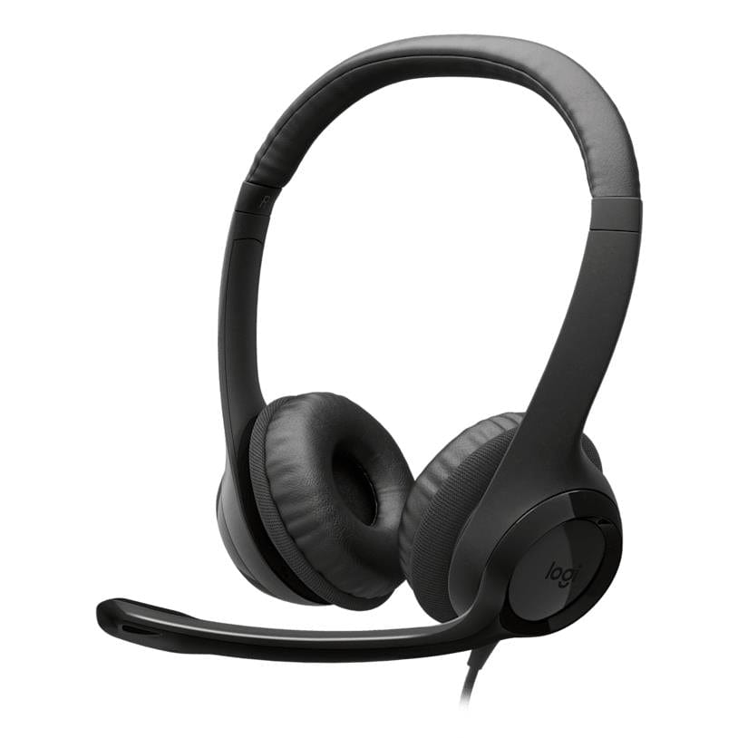 Logitech H390 USB Headset with Noise-Cancelling Mic Black 981-001576