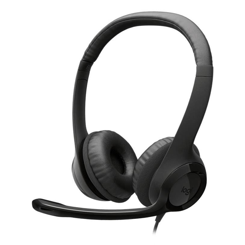 Logitech H390 USB Headset with Noise-Cancelling Mic Black 981-001576