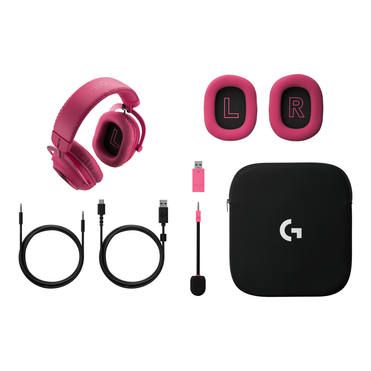 Logitech PRO X3 LIGHTSPEED Wireless Gaming Headset Magenta 981-001756