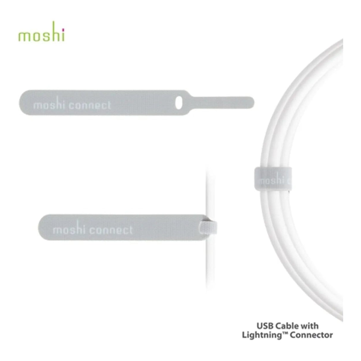 Moshi 1m USB to Lightning Charging Cable White 99MO023119