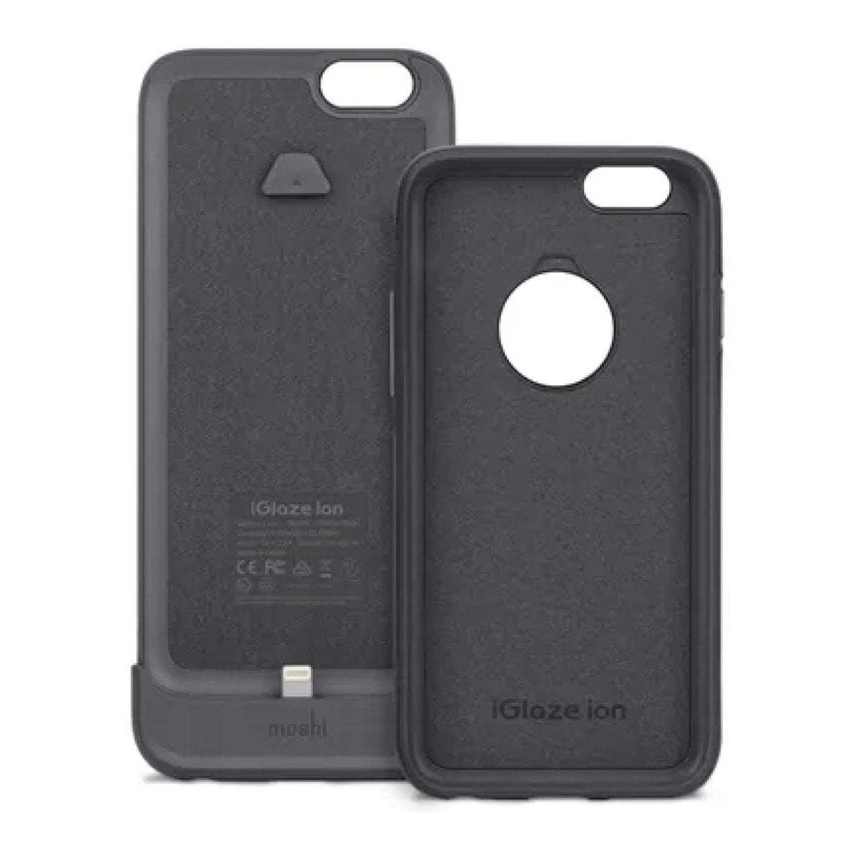 Moshi iGlaze ION Slide-on Portable Battery Charging Case for iPhone 6 - Steel Black