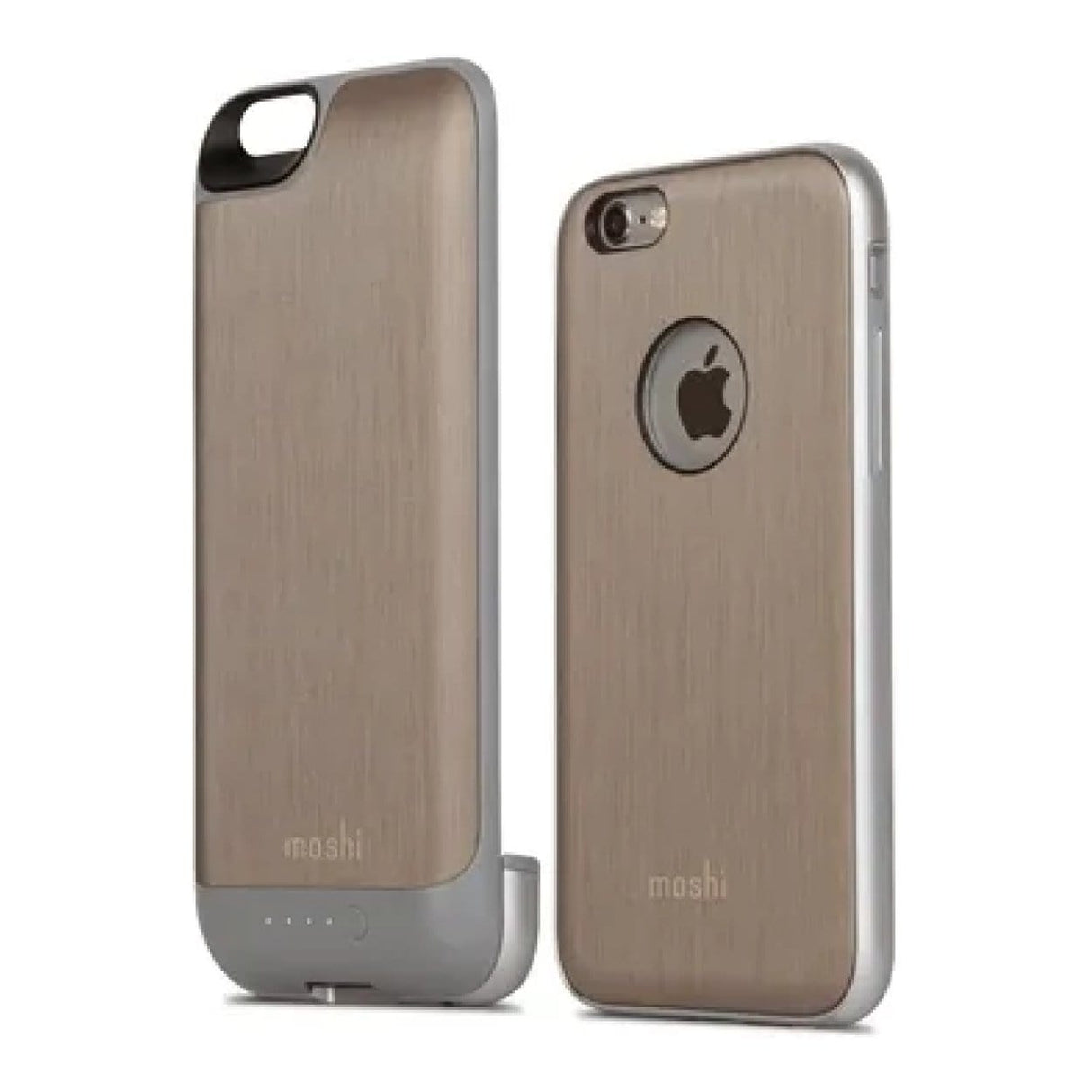 Moshi iGlaze ION Slide-on Portable Battery Charging Case for iPhone 6 - Brushed Titanium