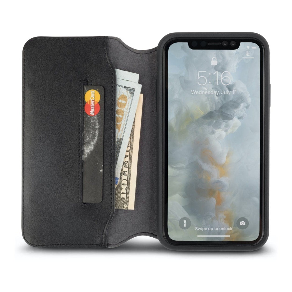 Moshi Overture Premium Wallet Case for iPhone XS Max - Charcoal Black 99MO091011