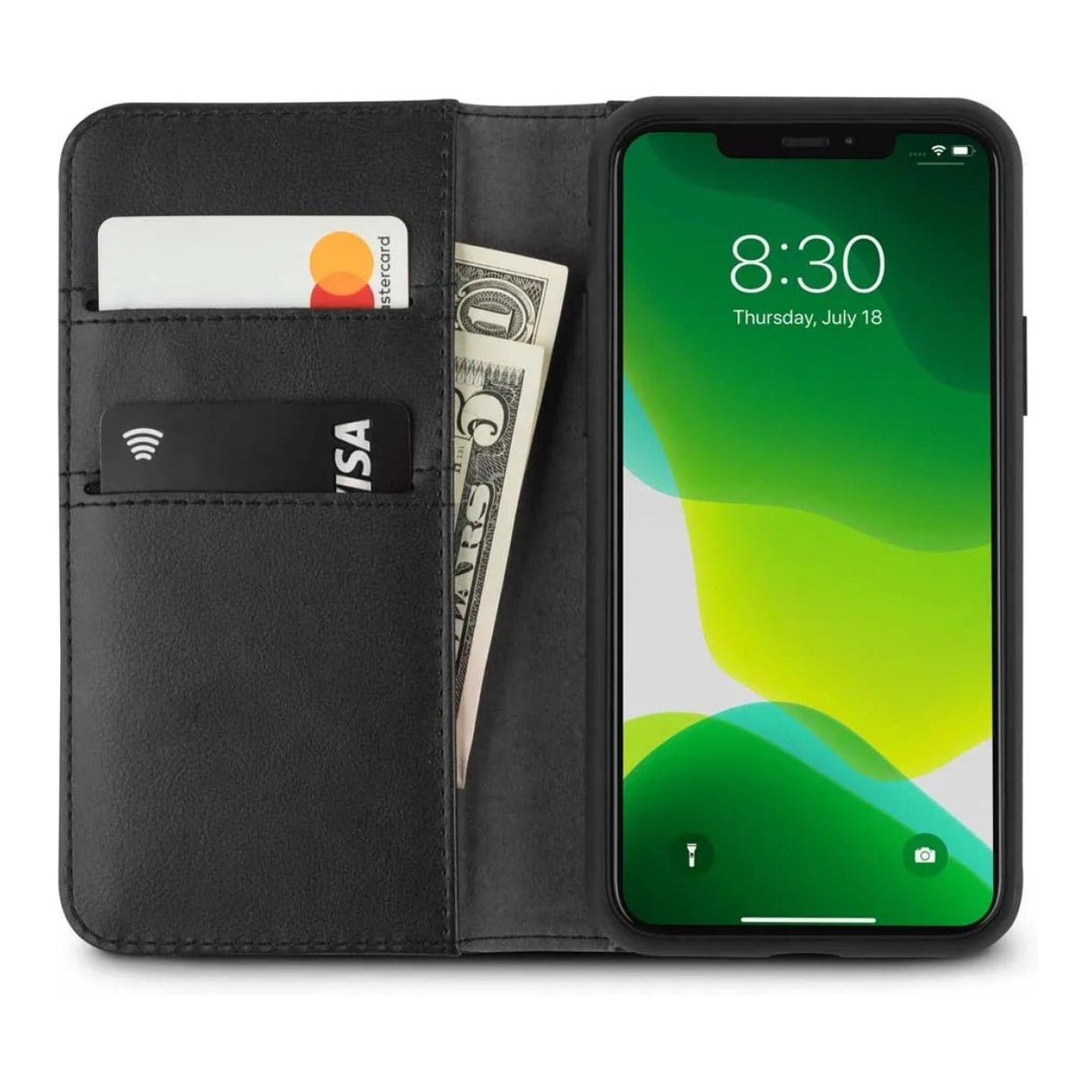 Moshi Overture SnapTo Case with Detachable Magnetic Wallet for iPhone 11 Pro - Jet Black