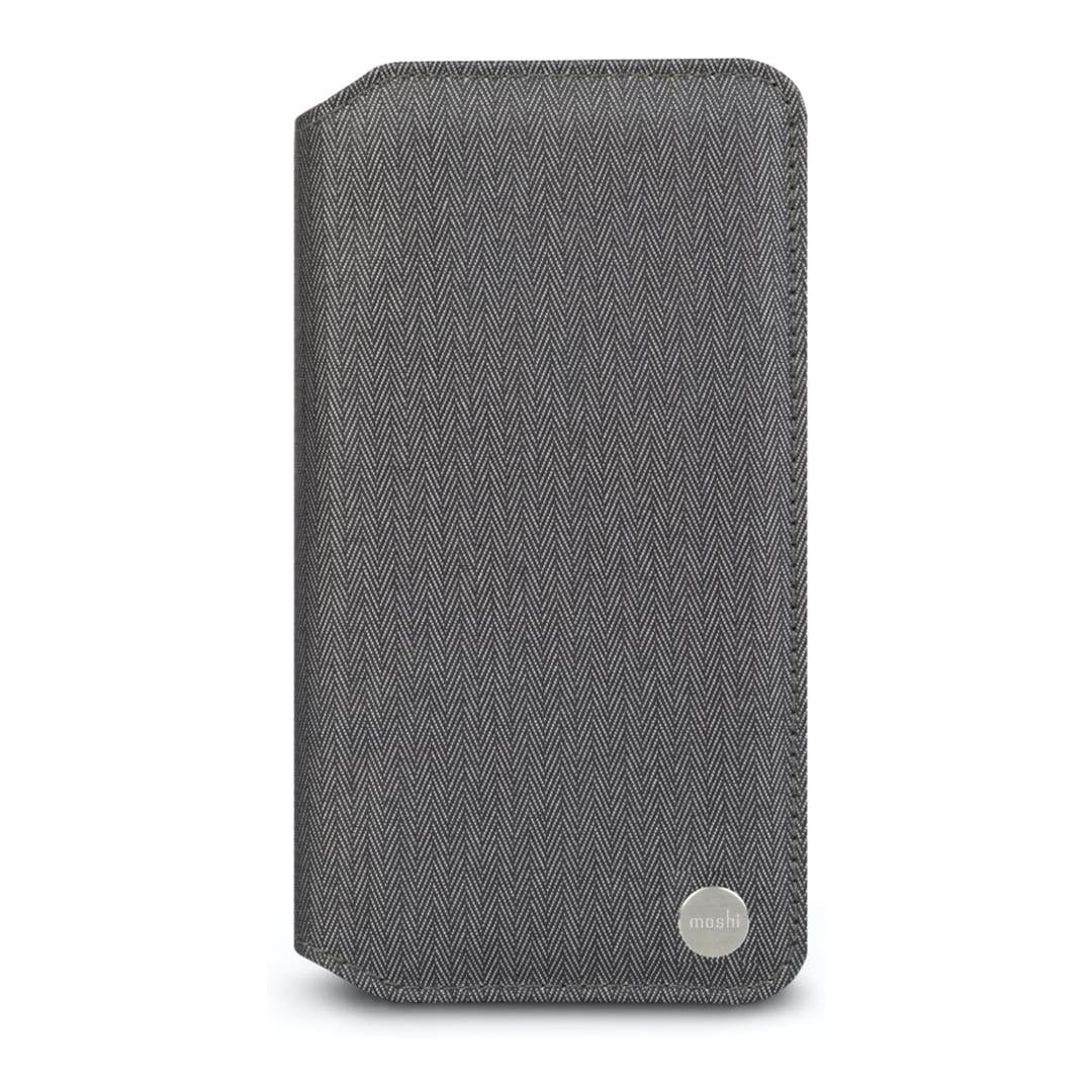 Moshi Overture Premium Wallet Case for iPhone XS Max - Herringbone Grey 99MO091052
