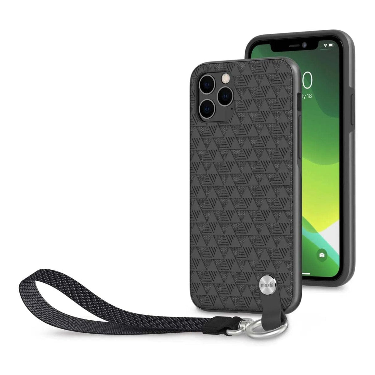 Moshi Altra SnapTo Slim Hardshell Case With Strap for iPhone 11 Pro - Shadow Black 99MO117004