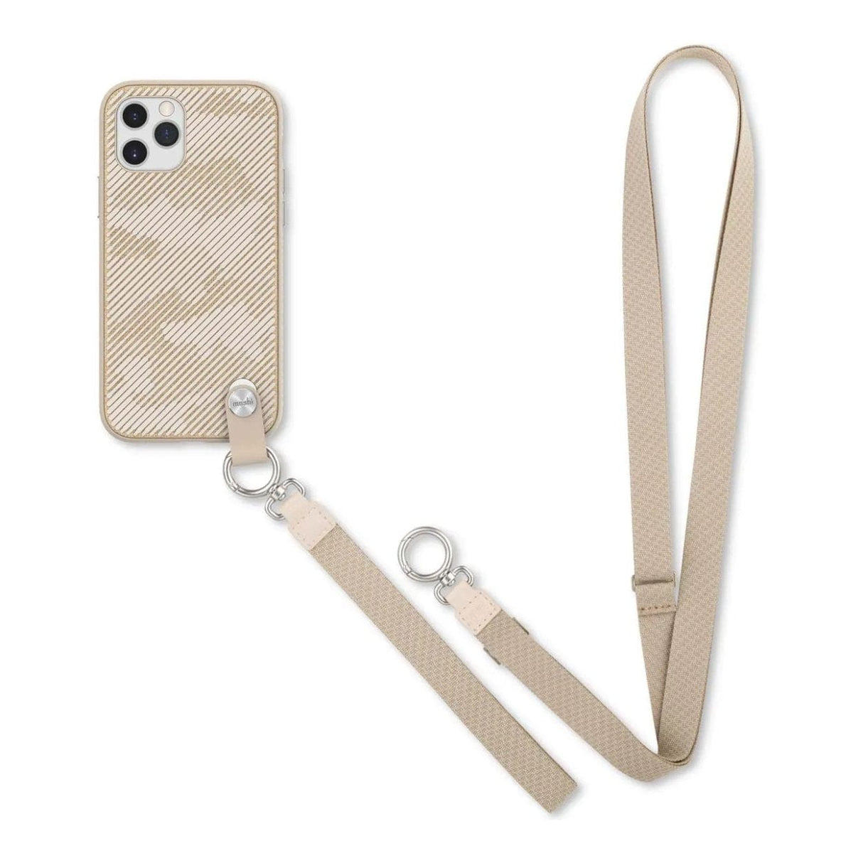 Moshi Altra SnapTo Slim Hardshell Case with Strap for iPhone 12 Pro - Sahara Beige
