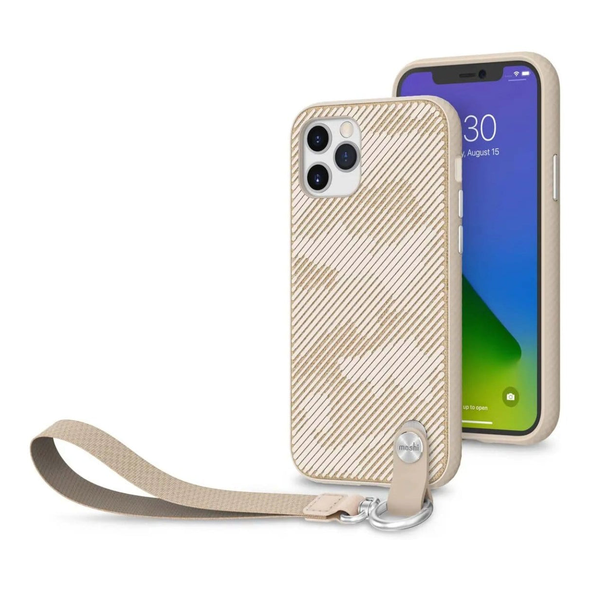 Moshi Altra SnapTo Slim Hardshell Case with Strap for iPhone 12 Pro - Sahara Beige
