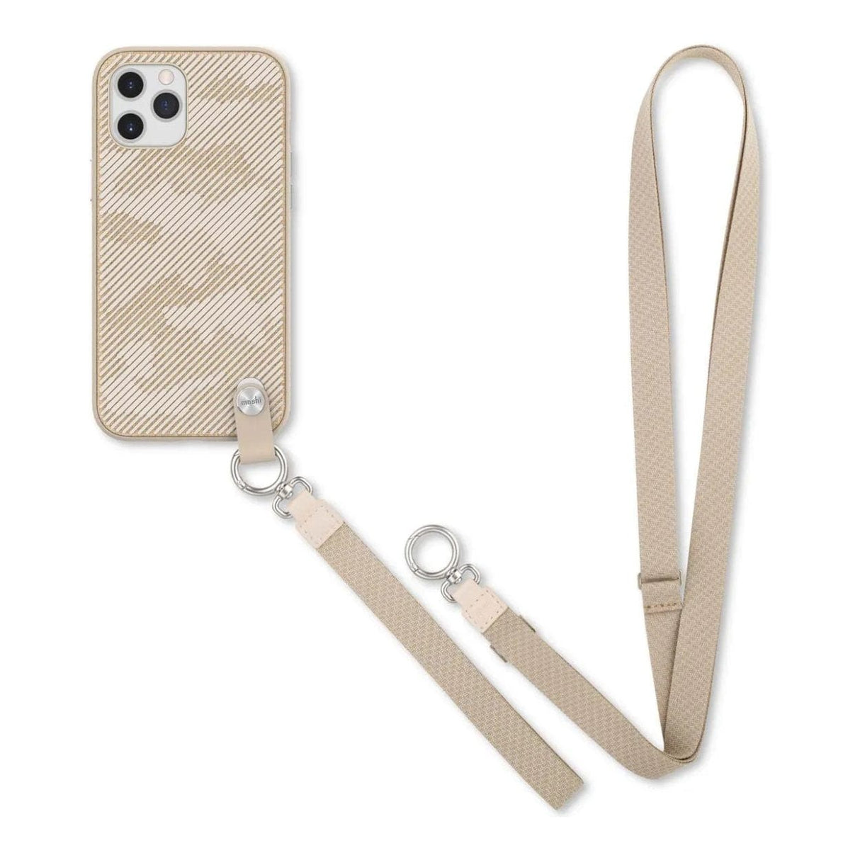 Moshi Altra SnapTo Slim Hardshell Case with Strap for iPhone 12 Pro Max - Sahara Beige