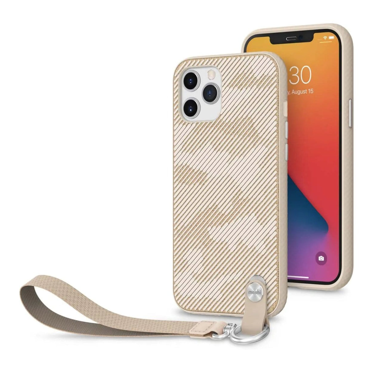 Moshi Altra SnapTo Slim Hardshell Case with Strap for iPhone 12 Pro Max - Sahara Beige