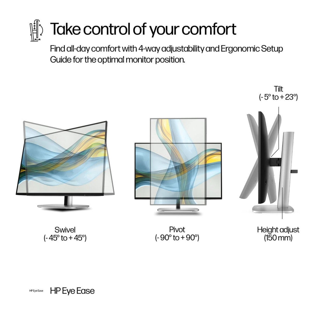 HP Series 5 Pro 524pn 24-inch 1920 x 1200p WUXGA 16:10 100Hz 5ms LED IPS Monitor 9D9A7AA