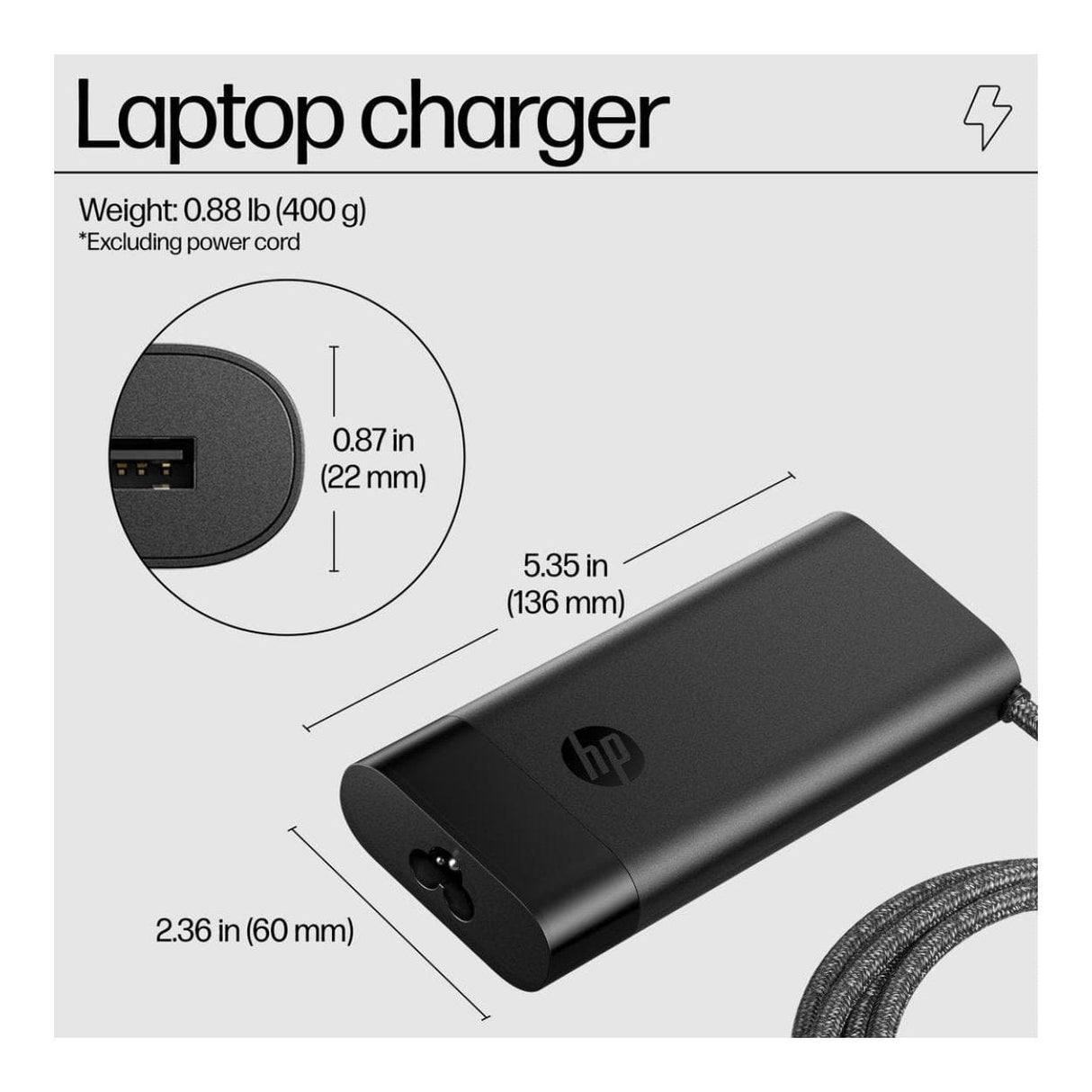 HP 7-in-1 to Type-C USB Hub with Notebook Charger Bundle 9H0H9AA