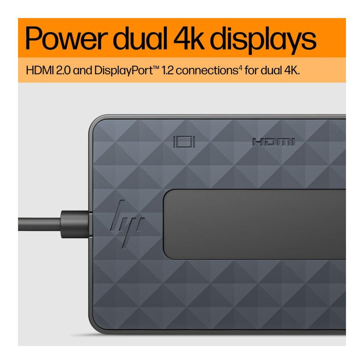 HP 7-in-1 to Type-C USB Hub with Notebook Charger Bundle 9H0H9AA