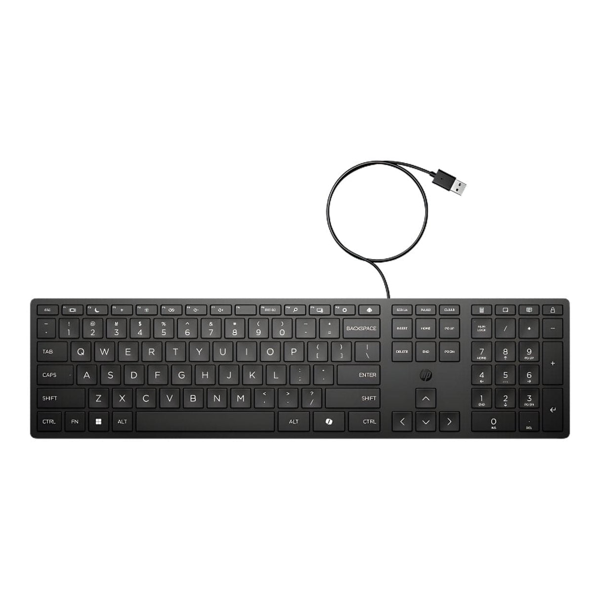 HP 320K Wired USB Keyboard Black 9SR37UT