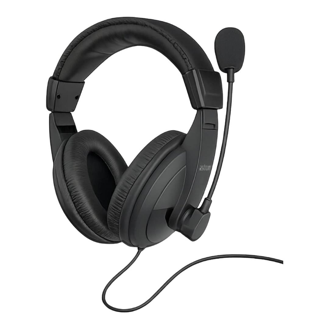 Astrum HS220 Over-Ear Wired Stereo Headset Black A12022-B