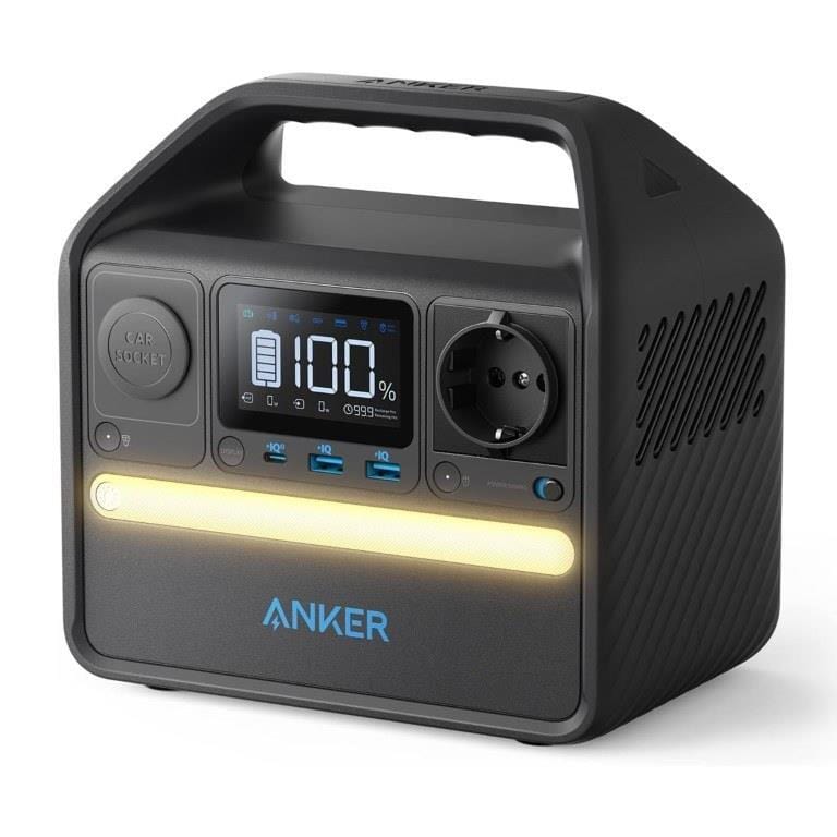 Anker PowerHouse 521 200W 256Wh Portable Power Station with 100W Solar Panel A1720311K001