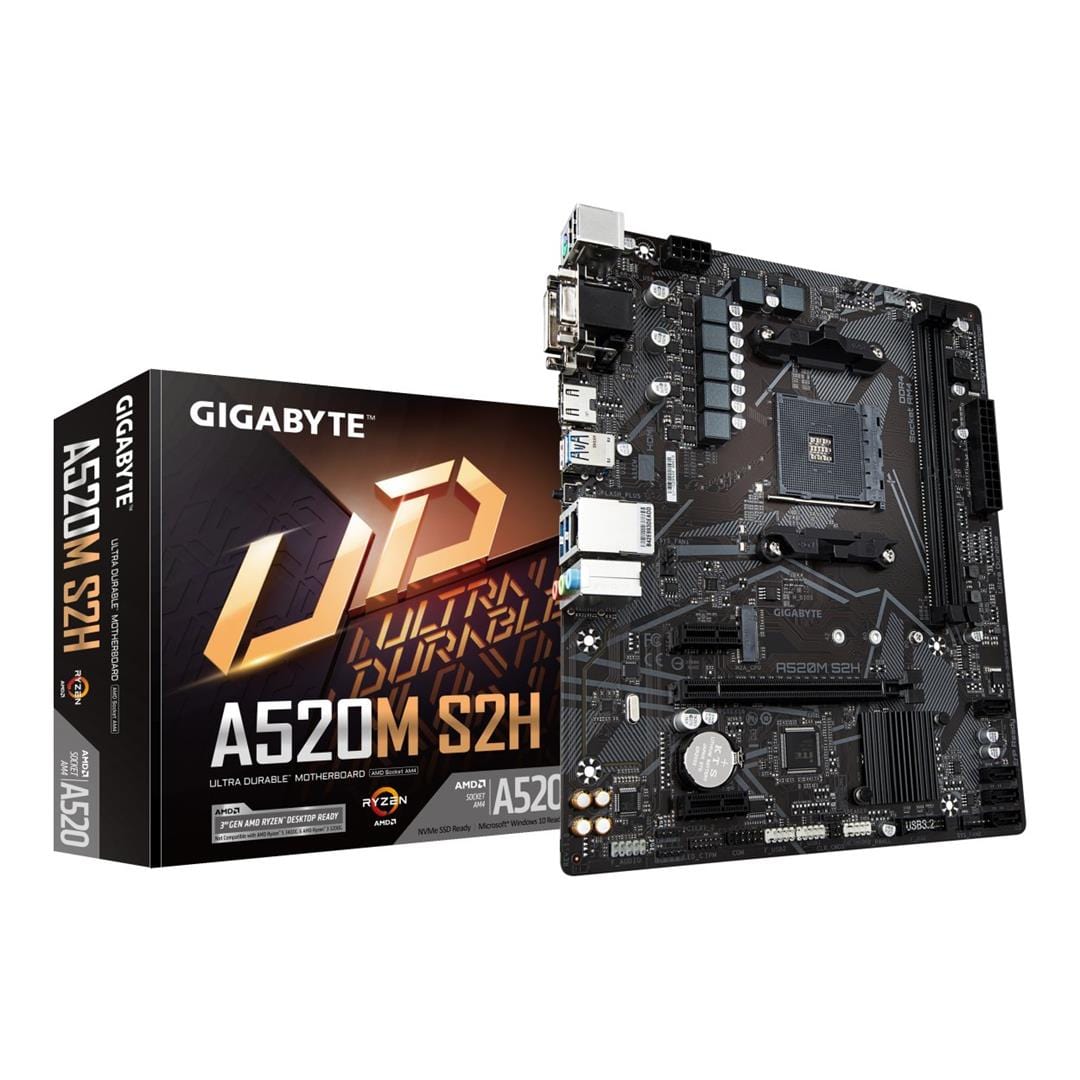 Gigabyte A520M S2H AMD Socket AM4 micro ATX Motherboard A520M S2H
