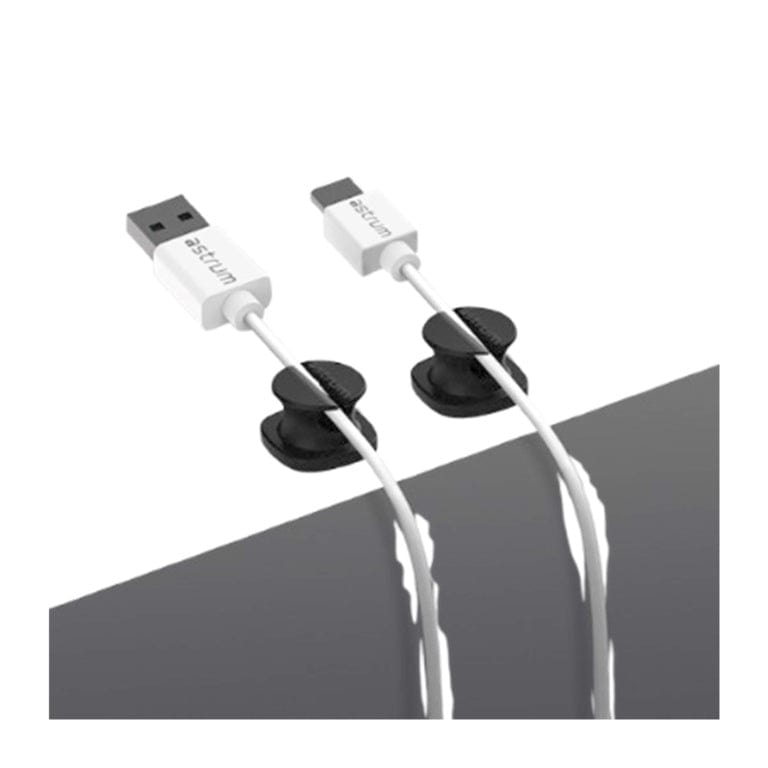 Astrum CO060 Mini Cable Organizer Clips Black 4-pack A71006-B