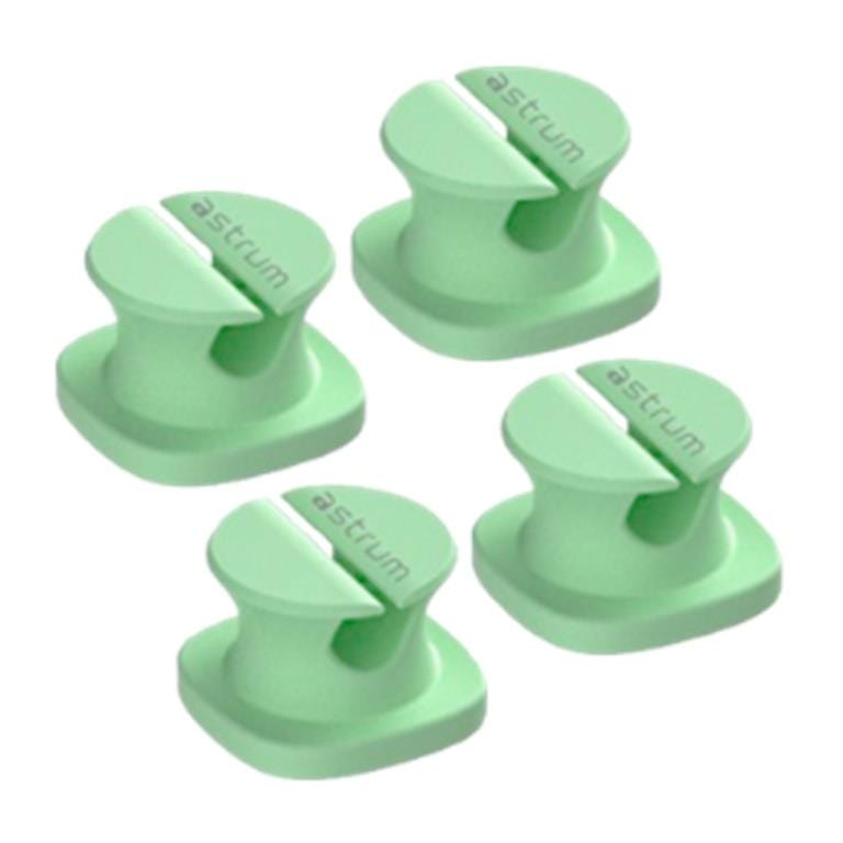 Astrum CO060 Mini Cable Organizer Clips Green 4-pack A71006-J