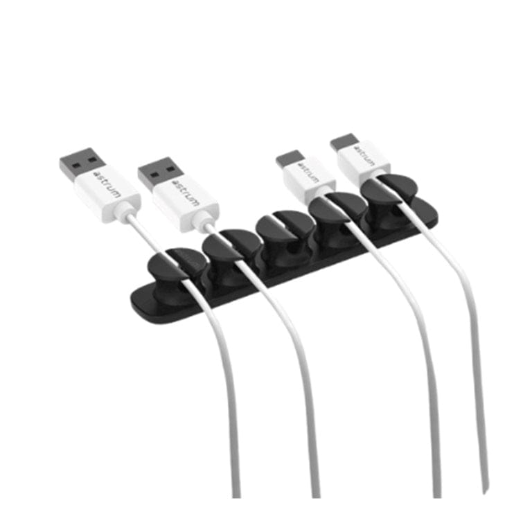 Astrum CO110 5 Bay 4 Storage Compartments Cable Organizer Clips Black A71011-B