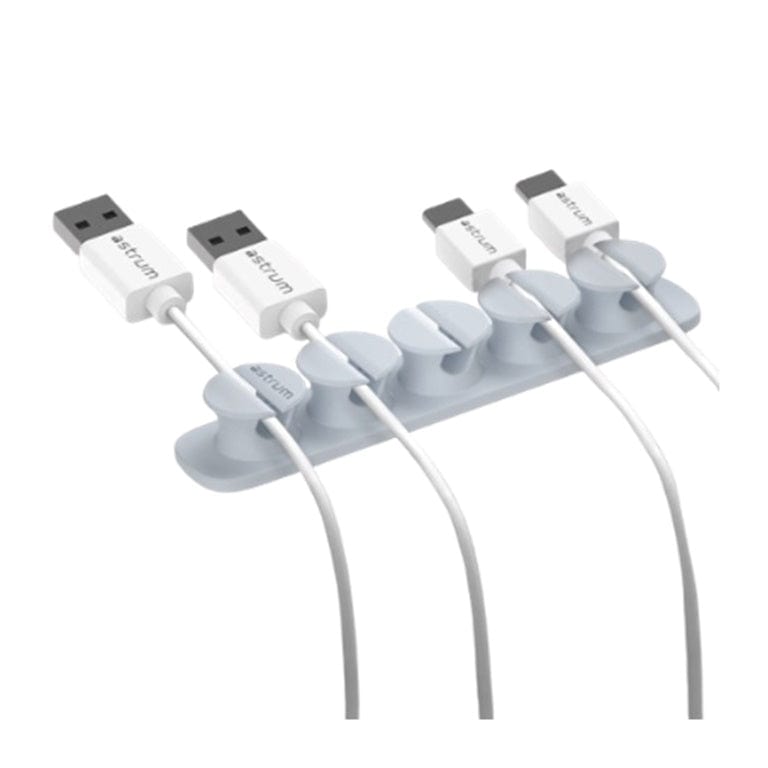 Astrum CO110 5 Bay 4 Storage Compartments Cable Organizer Clips Blue A71011-C