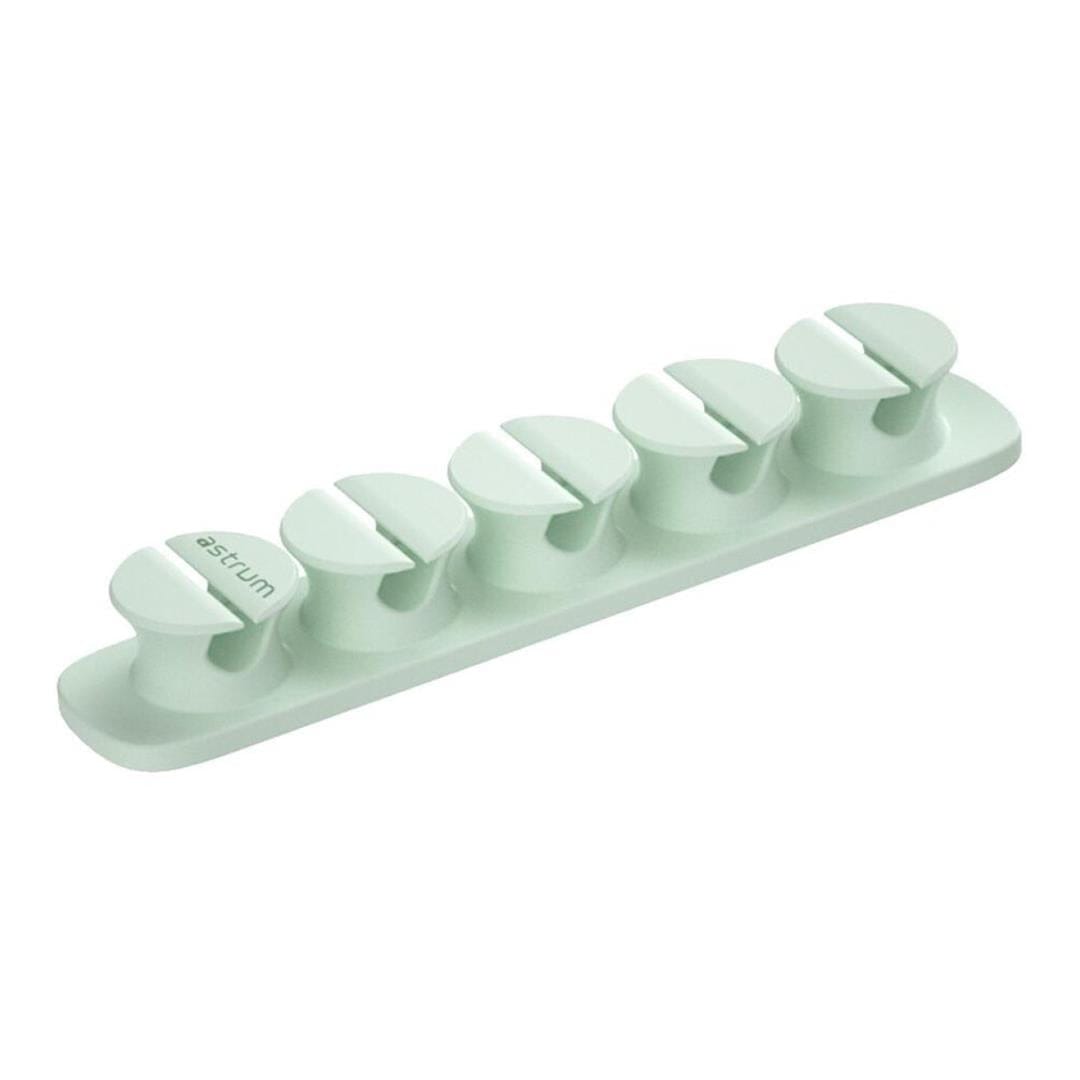 Astrum CO110 5 Bay 4 Storage Compartments Cable Organizer Clips Green A71011-J
