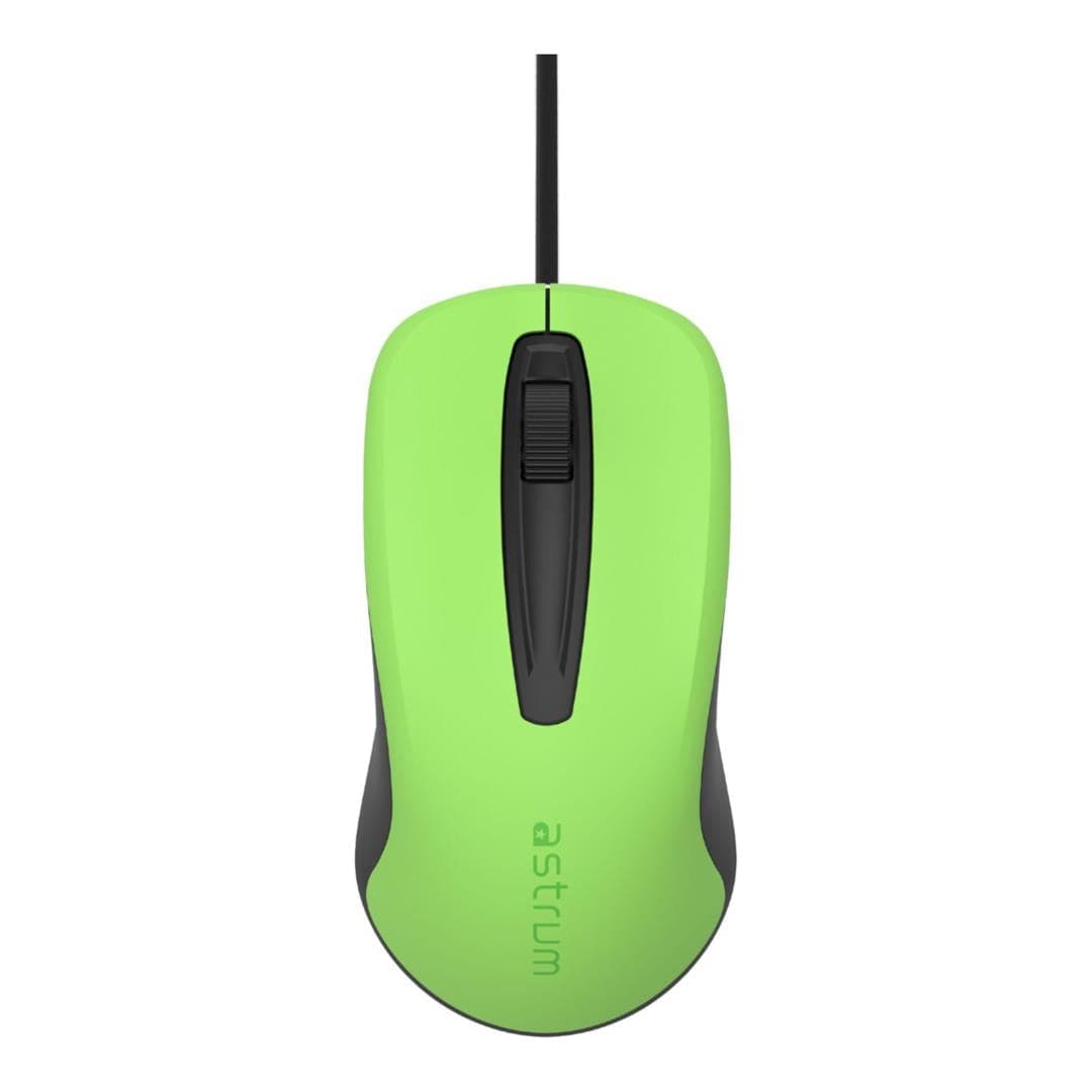 Astrum MU120 Wired Optical Mouse Green Black A82012-J