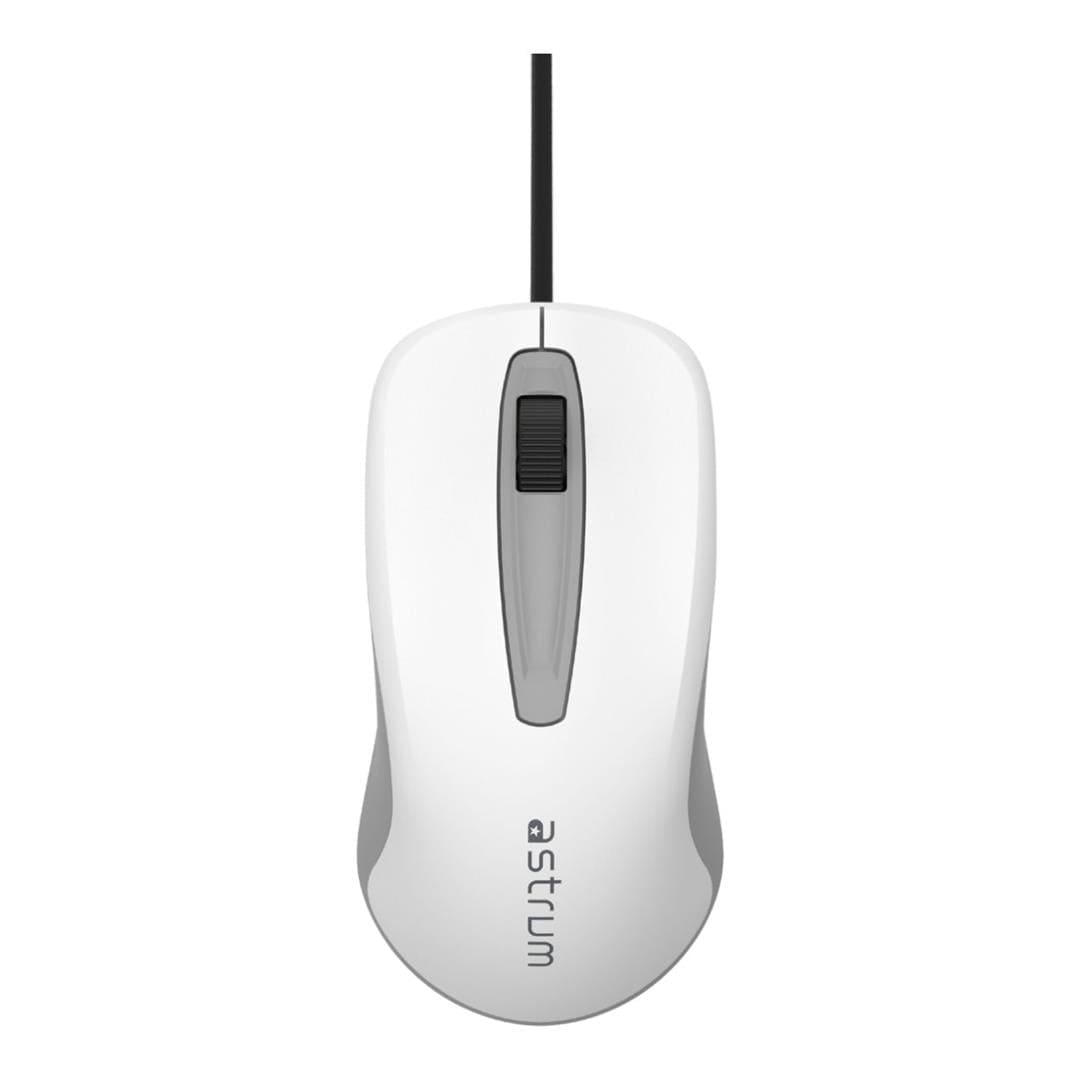 Astrum MU120 Wired Optical Mouse White Black A82012-Q