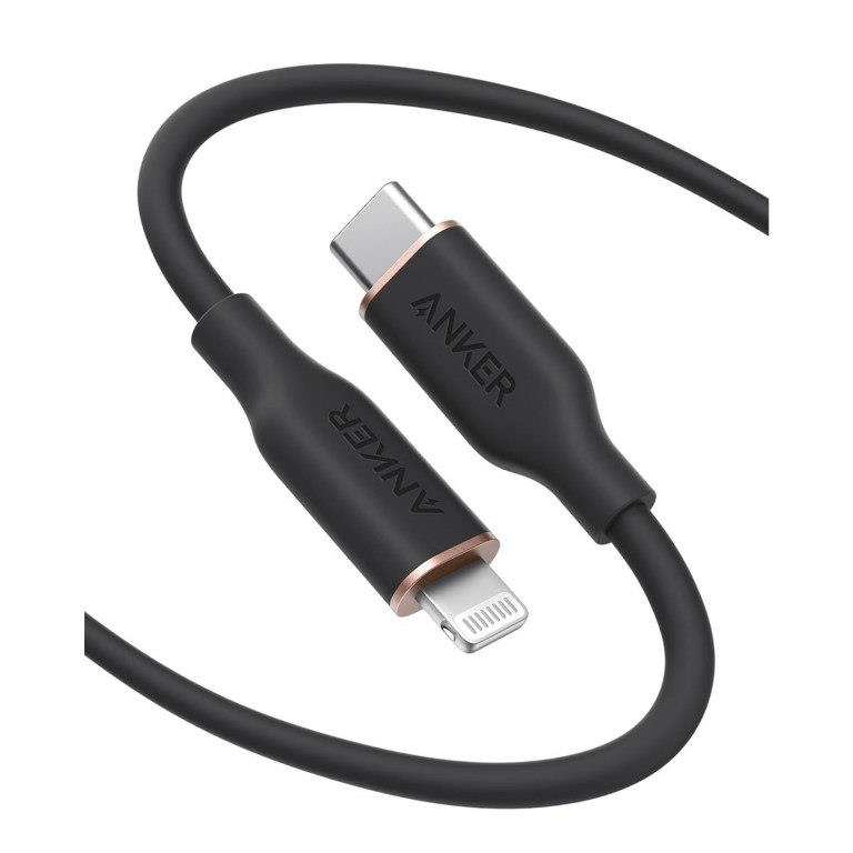 Anker PowerLine III Flow 1.8m USB Type-C to Lightning Cable Black A8663H11