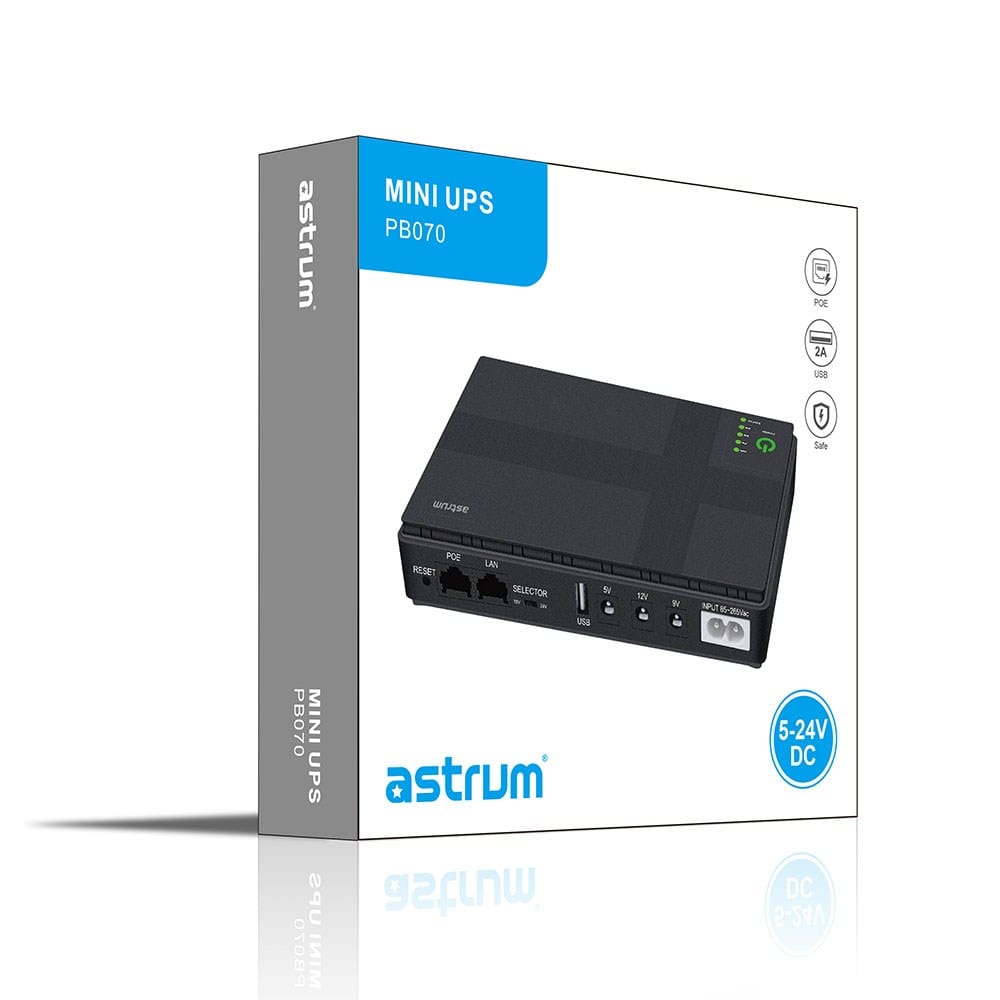 Astrum PB070 10200mAh Mini UPS Power Bank Black A91507-Q