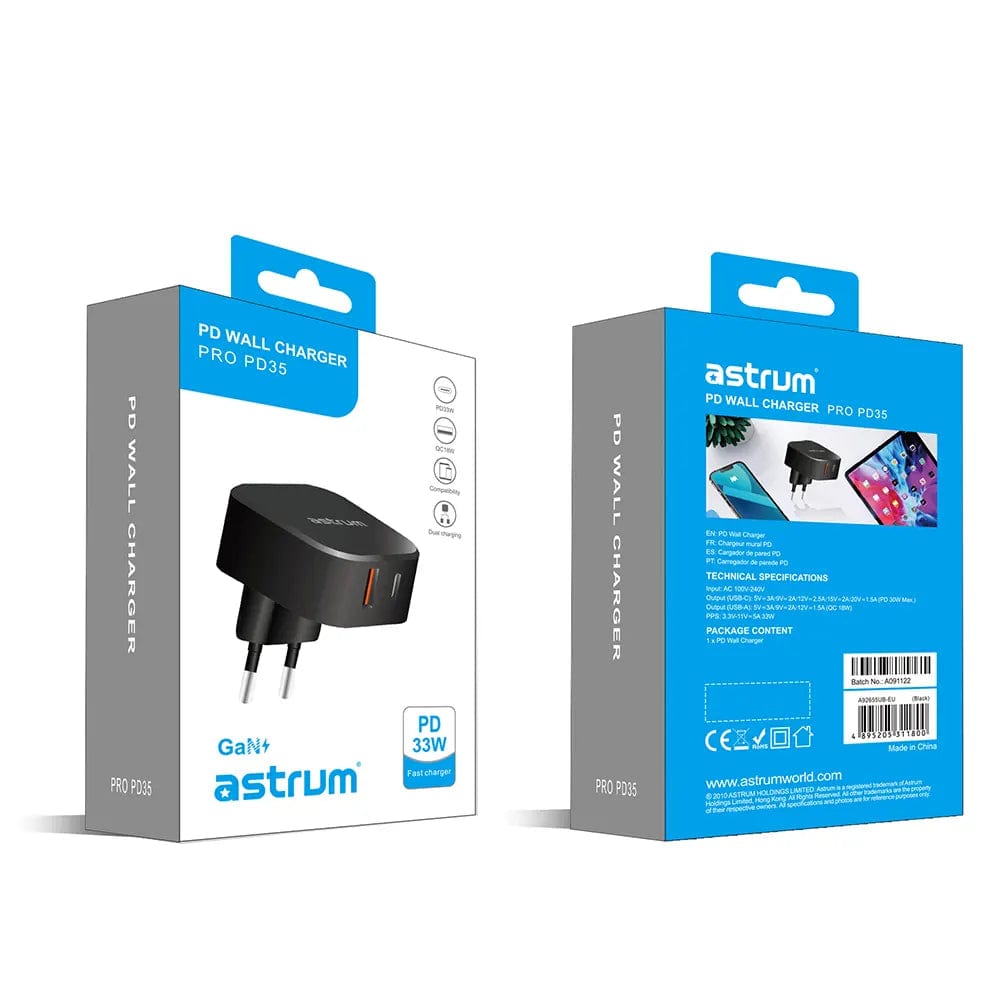 Astrum PD35 Pro 30W USB-C Wall Charger A92655UBEU